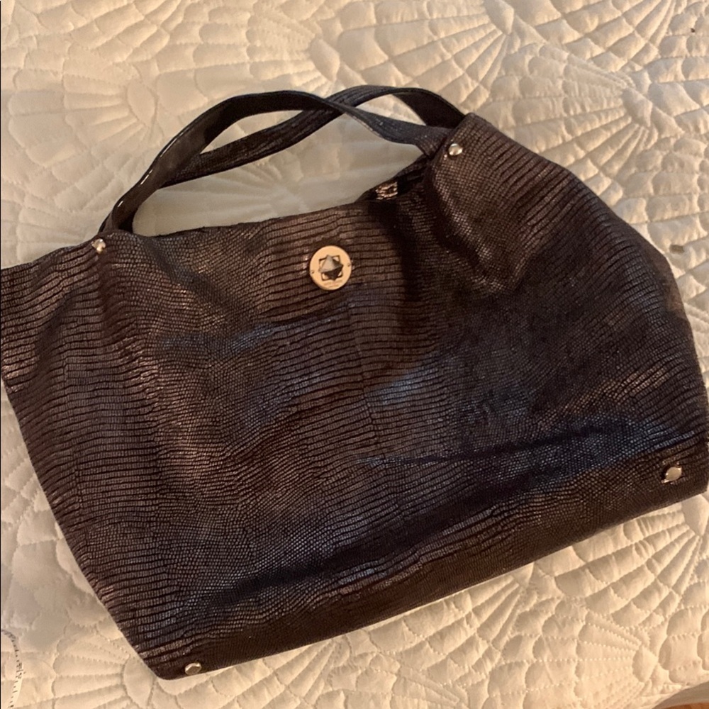 Kate Spade Sophisticated Brown Textured Tote Bag